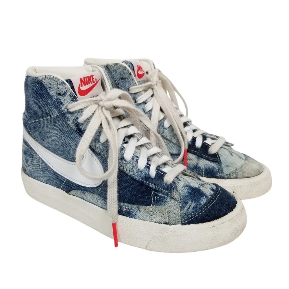 Nike Blazer Mid 77 Washed Denim Blue DV2182-900 High Top Sneaker Women's Size 5